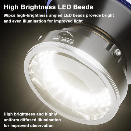 Mulcort Polarized Led Ring Light for Microscope,96 LED USB Microscope Ring Light Lamp Anti-Glare Illuminators Light Source for Industrial Digital Camera Phone Solder Repair Tools