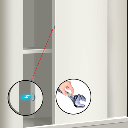 Mousike Magnetic Door Catch Ultra Thin Cabinet Magnets Stainless Steel Drawer Magnet Catch for Sliding Door Closure Kitchen Cabinet Cupboard Closet Closer (D15-16)…