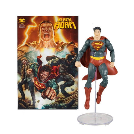 McFarlane DC Direct Page Punchers Superman Action Figure with Black Adam Comic Book, 7 Inch