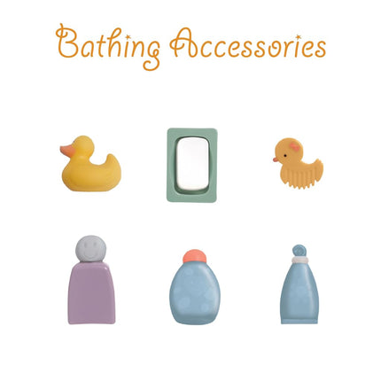 JC Toys - Doll travel case with 24 accessories, feeding, bathing, and care essentials for imaginative play, fits of dolls