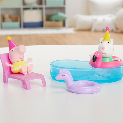 Peppa Pig Peppa’s Pool Party Playset with 2 Figures and 4 Accessories
