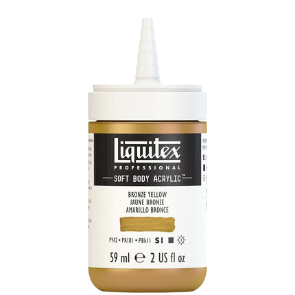 Pintura Acrílica Profesional Liquitex Soft Body Botella de 59 ml, Amarillo Bronce