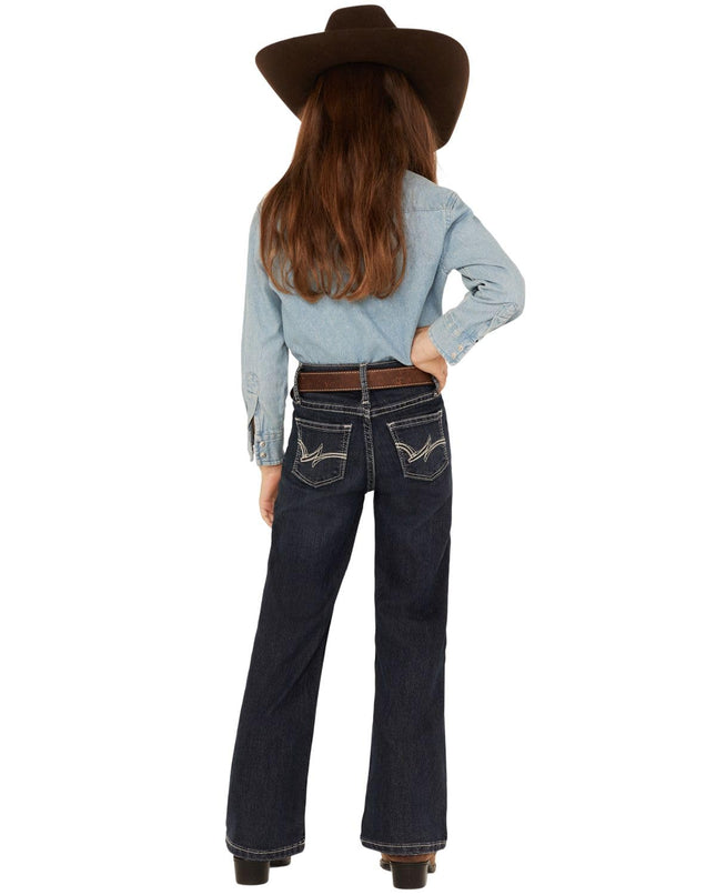 Wrangler Girls' Stretch Boot Cut Jean - Blue - 12