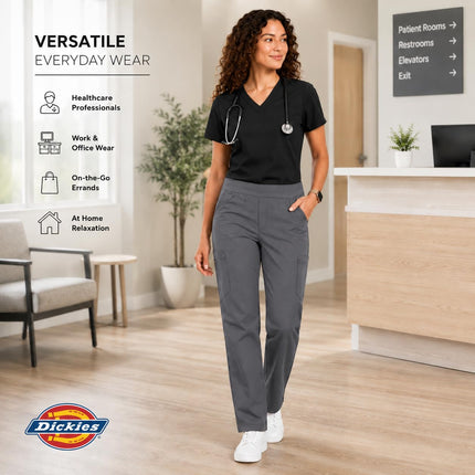 Dickies Women's Temp-IQ Bi-Stretch Roll-Up Performance Pant, Graphite, 8