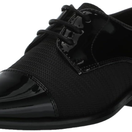 Stacy Adams Boy's Pharaoh Cap Toe Oxford, Black, 3 US Grand Enfant