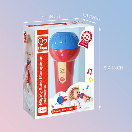 Hape Mighty Echo Microphone | Battery-Free Voice Amplifying Microphone Toy for Kids 1 and Up (Package may vary)