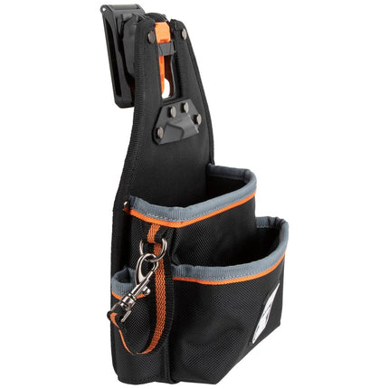 Klein Tools 55833MB MODbox Open Tool Pouch, 4-Pockets, Electrician Pouch, Quickly Attach and Release from Tool Belts and MODBox Rail System
