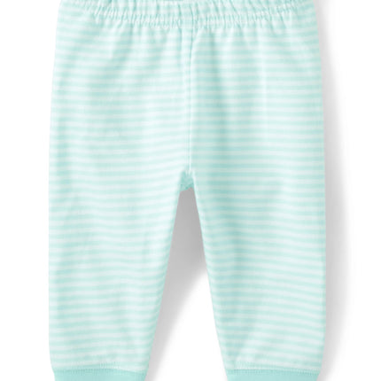 The Children's Place Baby Boys' Short Sleeve Playwear Set Shirt, Crystal Mint, 12-18 Months (Pack of 2)