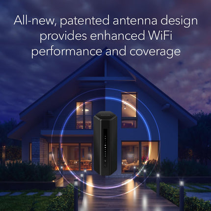 Funciones de seguridad del router WiFi 7 de doble banda NETGEAR Nighthawk (RS200) Velocidad inalámbrica BE6500 (hasta 6,5 Gbps) Cubre hasta 2500 m², 80 dispositivos, puerto de internet de 2,5 GB