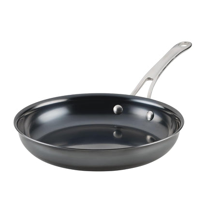 Anolon N2 Carbon Steel Frying Pan 25cm, Nonstick Skillet, Induction Compatible, Lightweight, Oven Safe to 400 C, Rust Resistant, Ergonomic Handle, Black Cookware