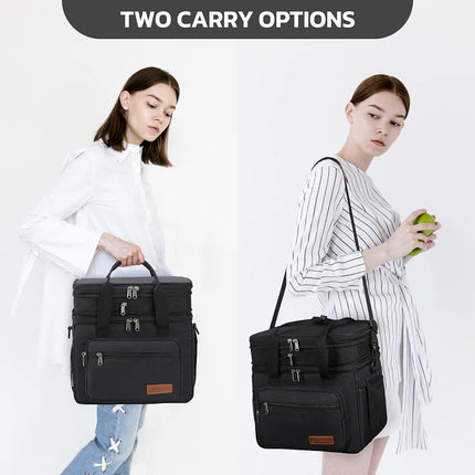 Maelstrom 23L Insulated Lunch Box, Expandable Double Deck Cooler Bag