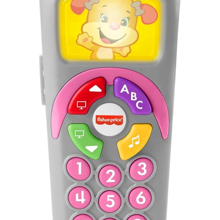 Télécommande d’apprentissage Fisher-Price Rires et Éveil, jouet pour bébé avec musique et lumières, pour les bébés de 6 mois et plus