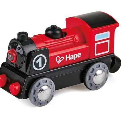 Hape Battery Powered Train Engine No. 1 Red and Bl