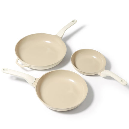 PRICUSIS 5Pcs Nonstick Ceramic Frying Pan Set, 8+1