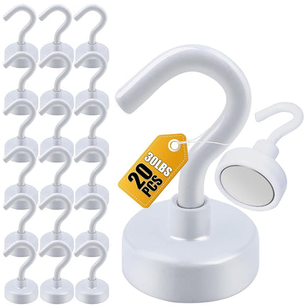 DIYMAG Magnetic Hooks, 30Lbs Strong Heavy Duty Cru