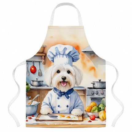 Caroline's Treasures Coton de Tulear The Chef Apron Cooking Kitchen Server Baking Crafts Gardening for Adult Women Men, Unisex, Large, Multicolor