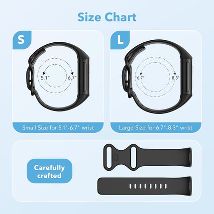 2 Pack Waterproof Bands Compatible with Fitbit Charge 6 / Charge 5 Bands