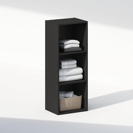 Furinno REED 5-Cube Reversible Closet Shelves, Blackwood