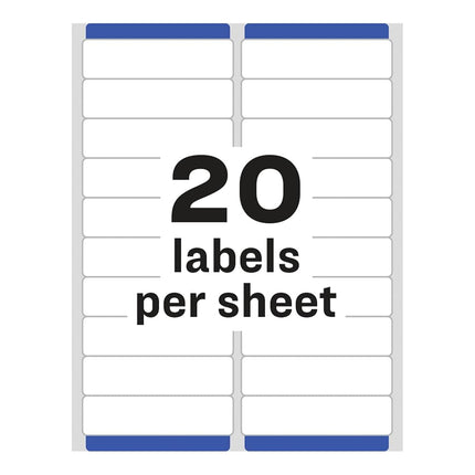 Avery Address Labels with Sure Feed for Laser Printers, 1" x 4", 5,000 Labels, Permanent Adhesive (5961)