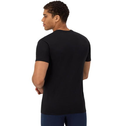 Hanes Ultimate Men's 4-Pack FreshIQ Crew T-Shirt, Black, Small, 4 Pack - Black, S