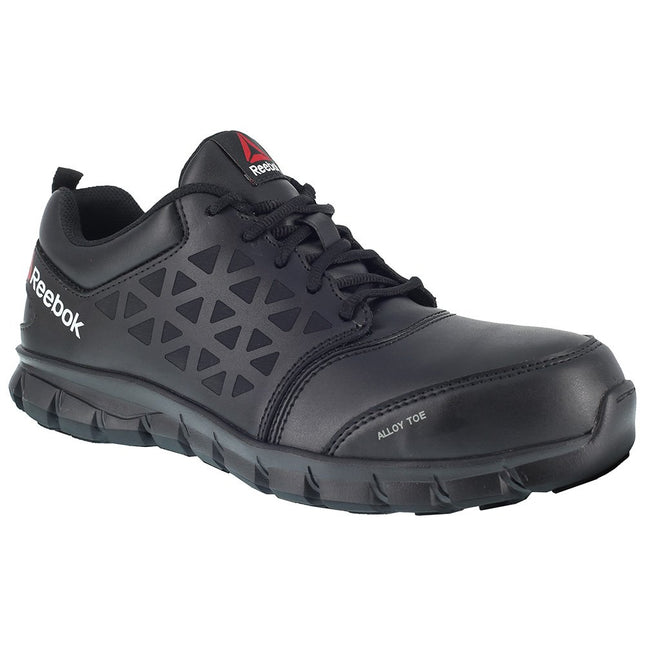Reebok Work Men's Sublite Cushion Work EH Black Leather 4 E US