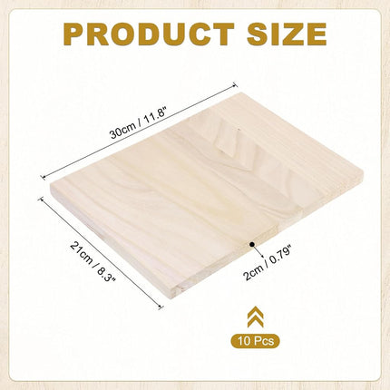 PATIKIL Wood Breaking Board 20mm Thick, 10 Pack Karate Martial Arts Boards Wooden Kick Board Training Accessory for Adult Taekwondo Punching Karate Practice Performing