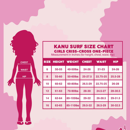 Kanu Surf Women's Reese UPF 50+ Beach Sport Criss-Cross One Piece Swimsuit, Riva, Riva Multi, 10
