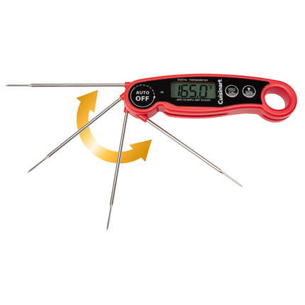Cuisinart LCD Digital Instant Read Thermometer, Water Resistant Meat Thermometer for Home & Grill, Digital Grill Thermometer with Calibration & Backlight, Home Gadget, BBQ, Smoker, Oil Fry & Candy