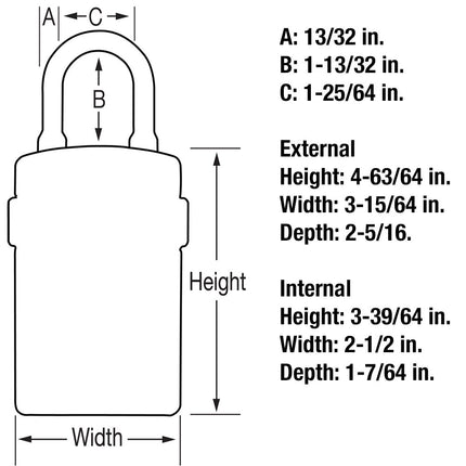 Master Lock 5440D 3-1/4" Wide Electronic Portable Lock Box