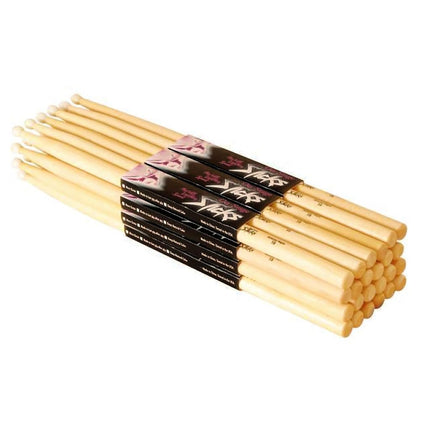 OnStage MW7A Maple Drum Sticks - 12 Pair, Wood Tip