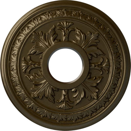 Ekena Millwork CM15BABRS 15 3/8" OD X 4 1/4" ID X 1 P Baltimore (Fits Canopies up to 5 1/2") Hand-Painted Ceiling Medallion, Brass