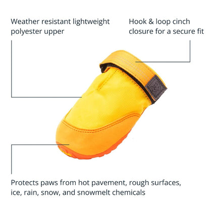 RUFFWEAR Summit Trex Dog Shoes, XXXSmall Pet Boots & Pet Running Shoes, Dog Walking Boots for Hiking, Outdoor Animal Paw Covers, Non Slip Booties for Dogs, Size XXXS, Sunrise Yellow (Pair)