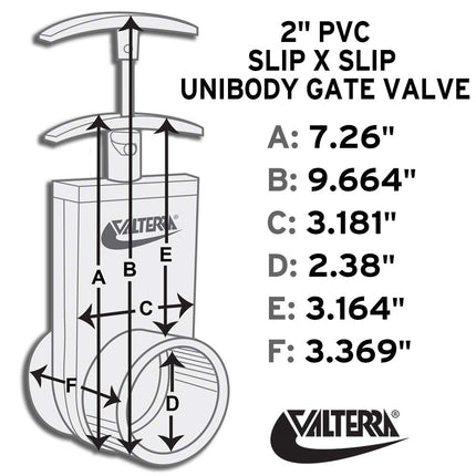Valterra 2201X Valve, Silver, 2 inch