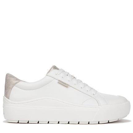 Dr. Scholl's Women's Time Off Sneaker, White Pearls, 6.5 Wide