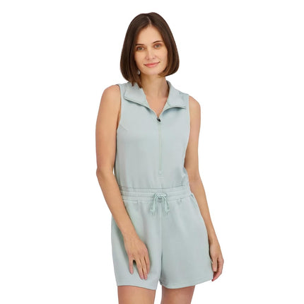 Spyder womens Harmony Scuba Knit French Terry Sleeveless Romper, Slate Blue, L