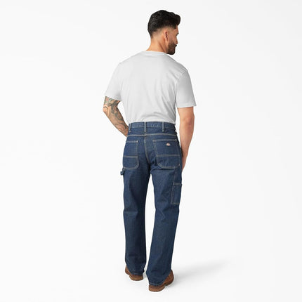 Dickies, Homme, Jean utilitaire en denim coupe décontractée, Bleu indigo rincé, 38W / 34L