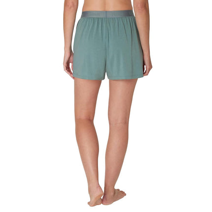 Hanes Women's Originals Sleep, 2-Pack, Comfywear Supersoft Lounge Shorts Pack, 3.25", Faded Sage Green/Parrot Pink, X-Small