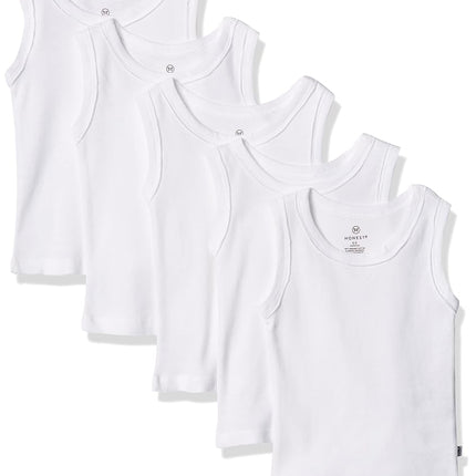 Paquete múltiple de camisetas de manga larga HonestBaby 100% algodón orgánico para bebé, niño pequeño, niños, niñas, paquete de 5 unidades, blanco brillante, 5T