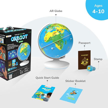 Shifu PlayShifu Educational Globe for Kids, Orboot Earth (+ App) Interactive AR World, 400 Wonders, 1000+ Facts, STEM Toy Gifts for Kids 4-10 Years, No Borders, No Names on Orboot Globe