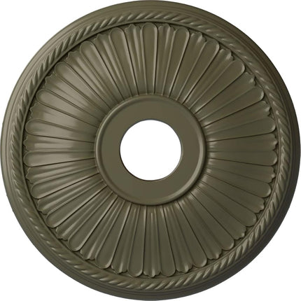 Ekena Millwork CM20BE1PTF Berkshire Ceiling Medallion, Hand-Painted Painted Turtle, 20 1/8" OD x 3 7/8" ID x 1 7/8" P (Fits Canopies up to 6 3/8")