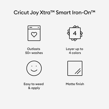 Cricut Joy Xtra Smart HTV Heat Transfer Vinyl | 0.6 m | Gold | Iron-On HTV Vinyl for Fabric, Ideal for Custom T-Shirts, Bags & DIY Projects