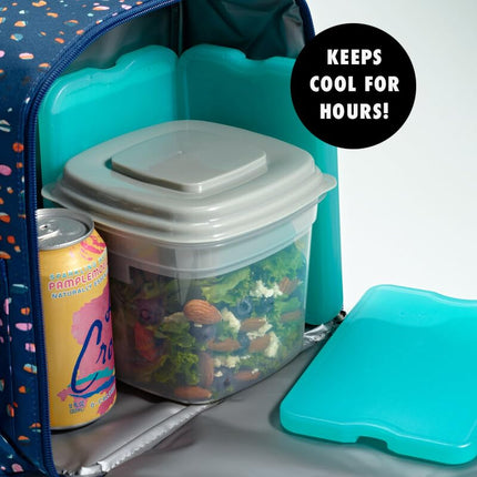 Cool Coolers by Fit + Fresh, 8 Pack XL Slim Ice Pack, Quick Freeze Space Saving Reusable Ice Packs for Lunch Boxes, Lunch Bags or Coolers, Green