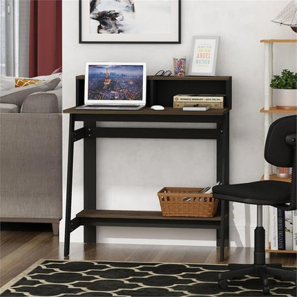 Furinno Turn-S-Tube 3-Tier Compact Multipurpose Shelf Display Rack with Square Tube, Light Cherry/Black