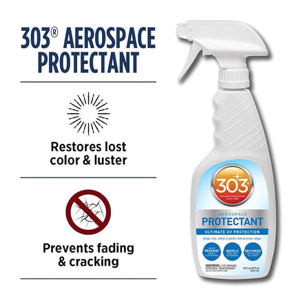 303 Products Aerospace Protectant - Provides Superior UV Protection, Helps Prevent Fading and Cracking, Repels Dust, Lint, and Staining, Restores Lost Color and Luster