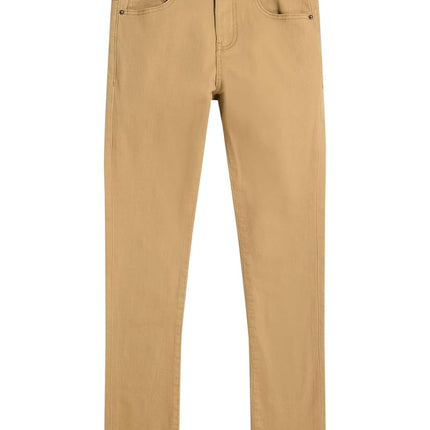 Lucky Brand Boy's Skinny Fit Stretch Twill Pants, 5-Pocket Style, Zipper Fly & Button Closure Casual, Kelp, 10
