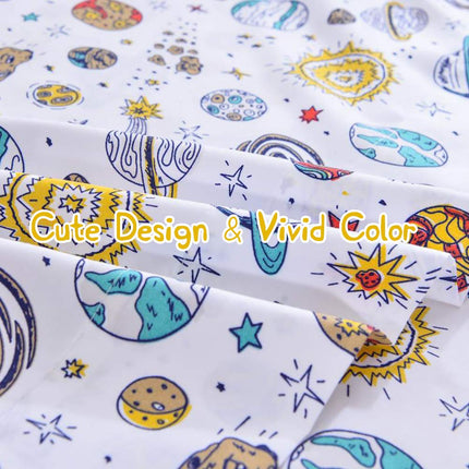 JSD Space Theme Galaxy Kids Twin Sheet Set 3 Piece