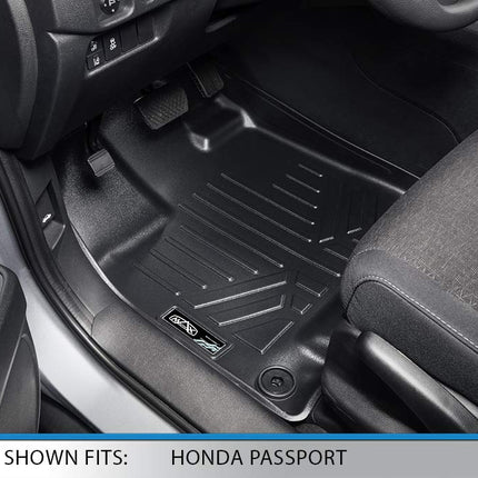MAXLINER Custom Fit Floor Mats 2 Row Liner Set Black for 2019-2021 Honda Passport
