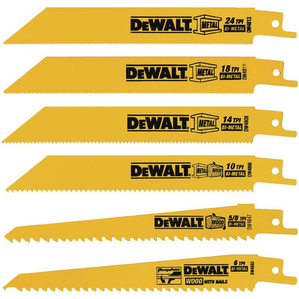 DEWALT DW4856 6pc Metal/Woodcutting Reciprocating 