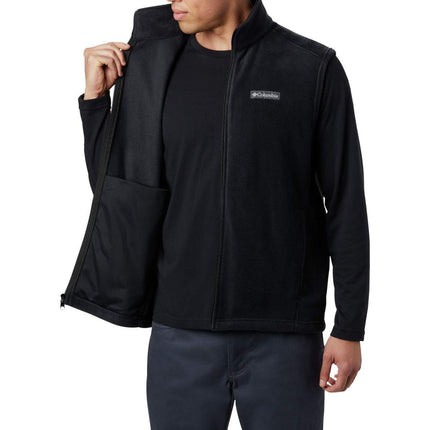 Columbia Chaleco de Forro Polar Steens Mountain para Hombre, Negro, 2X