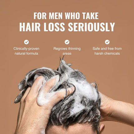 Hair Growth Shampoo for Men (250ml) Activating Follicles & Roots for Thicker & Fuller Hair - Cleanse, and Hydrate Scalp - Regrowth Shampoo for Men